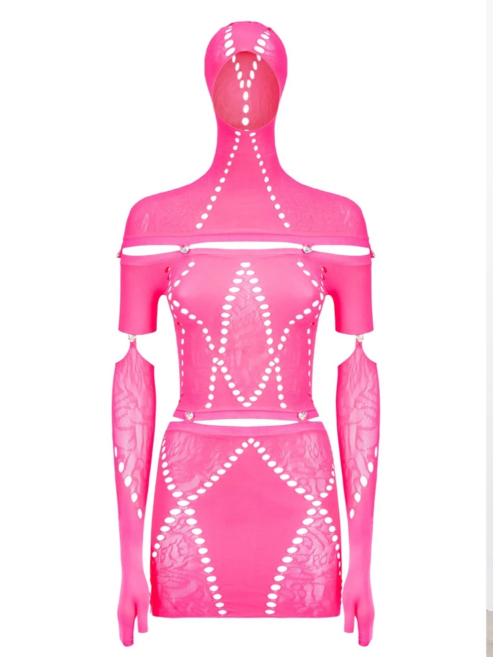 POSTER GIRL Hot Pink Domino Dress
